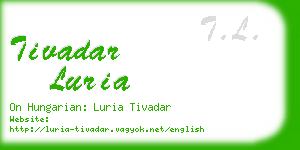 tivadar luria business card